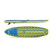 Top View and Side View of the Goodyear Adventure All-Season 10’6” iSUP Inflatable Stand Up Paddleboard Set - (Yellow/Blue)