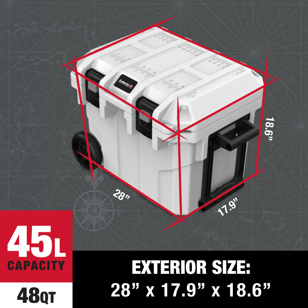 Hey Surf - Specifications of The Avalanche Utility Adventure Cooler - 45L capacity