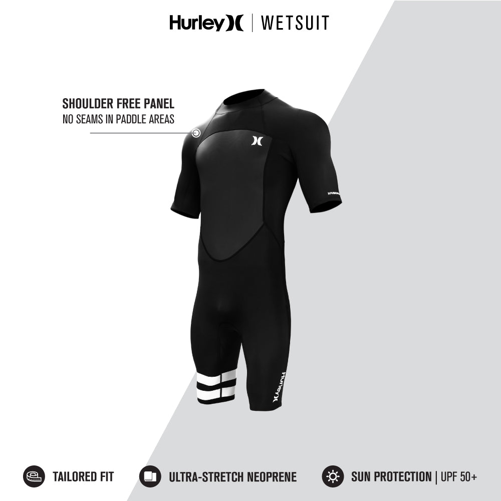 Features of the Hurley Wetsuits Fusion 202 - Men's 2mm Back Zip Shorty