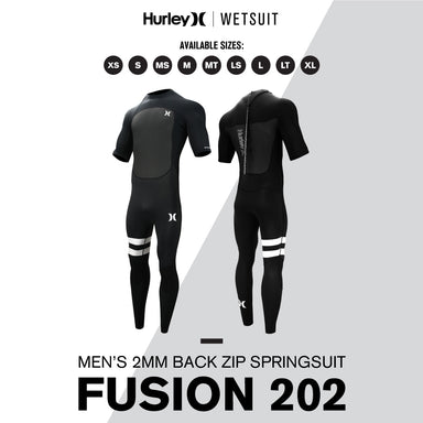Hurley Wetsuit Fusion 202 Men's 2mm Back Zip Springsuit