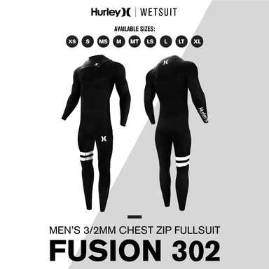 Hurley Wetsuit Fusion 302 Men's 2mm Chest Zip Fullsuit