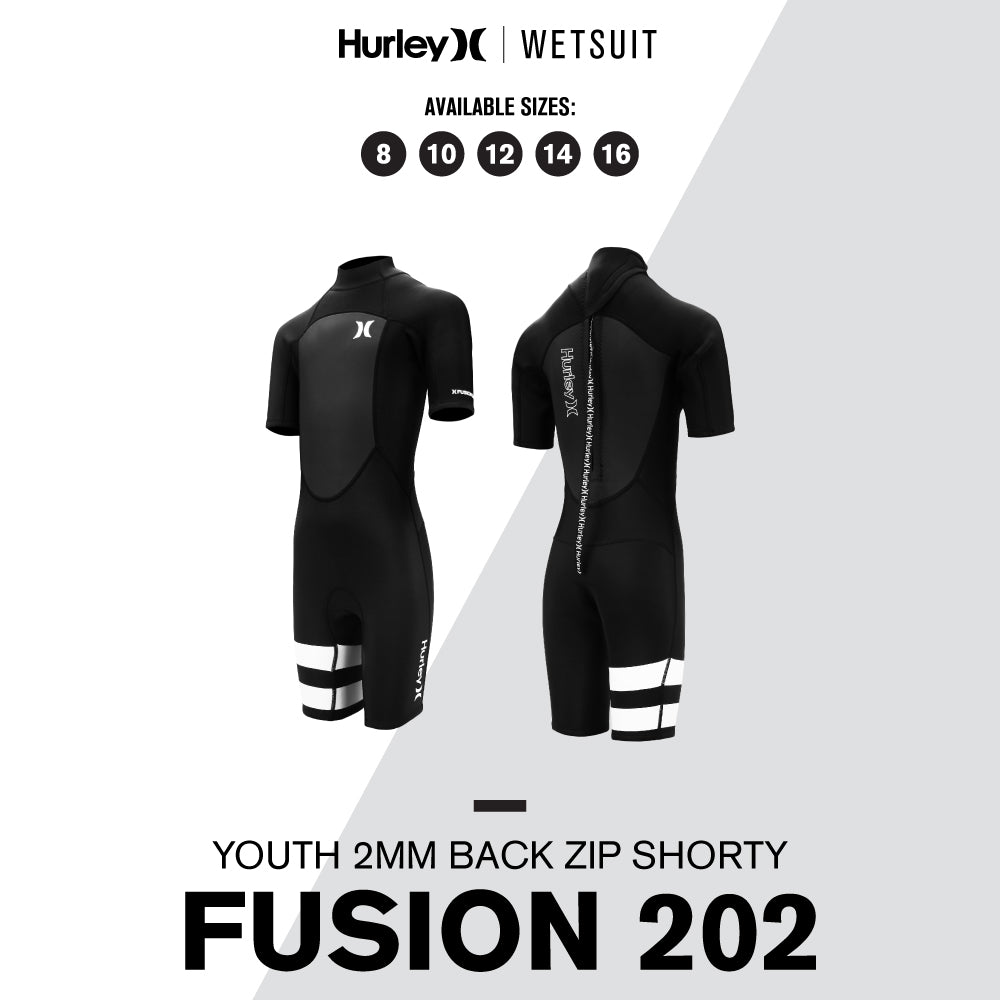 Hurley Wetsuit Fusion 202 Youth 2mm Back Zip Shorty