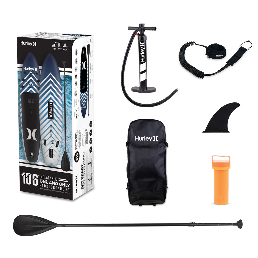 Everything included in the Hurley One & Only - Signal Blue Black Grip 10' 6" iSUP Set