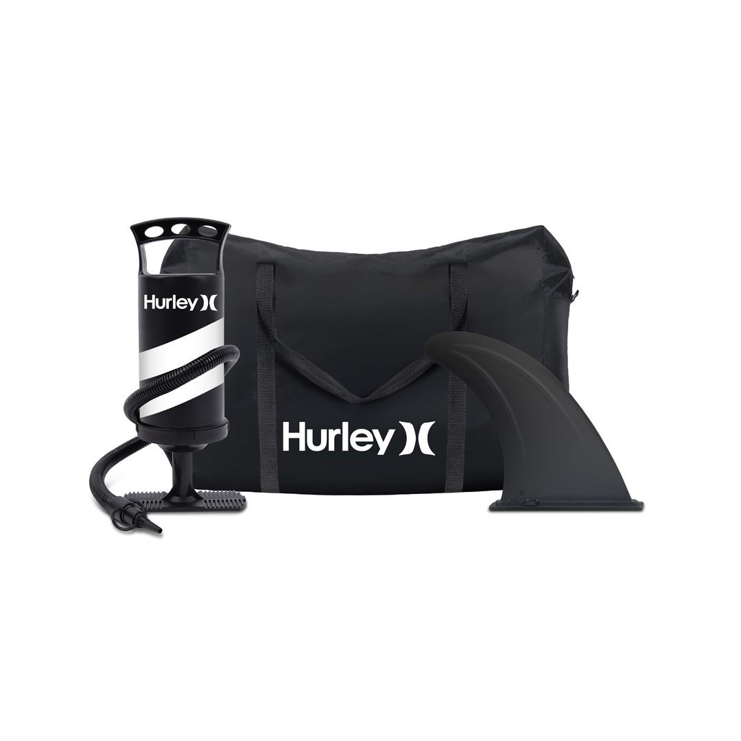 Hurley Kayak Fin, Durable Hurley Kayak Carry Bag and Hurley Dual Action Pump included in the Hurley Surf Tandem Inflatable Kayak Set